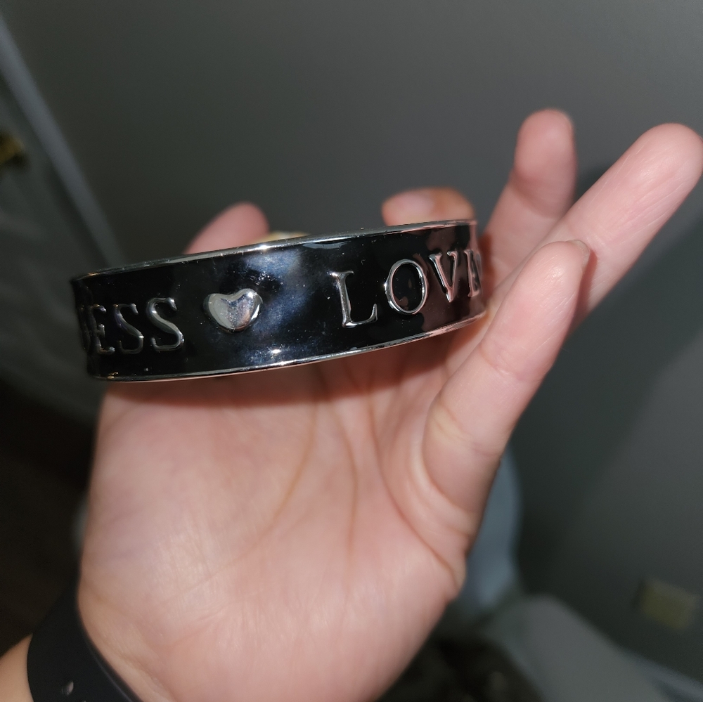 GUESS black metal bracelet